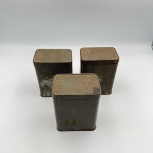 3 Early 1900s Walter Baker & Co Tin Embossed Advertising Breakfast Cocoa Cans